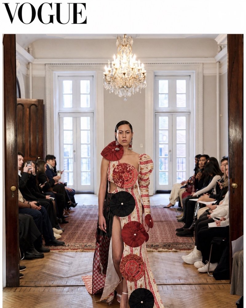 Runway beauty look published in Vogue Portugal