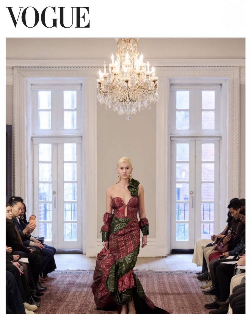 Runway model with sculptural hair published in Vogue Portugal