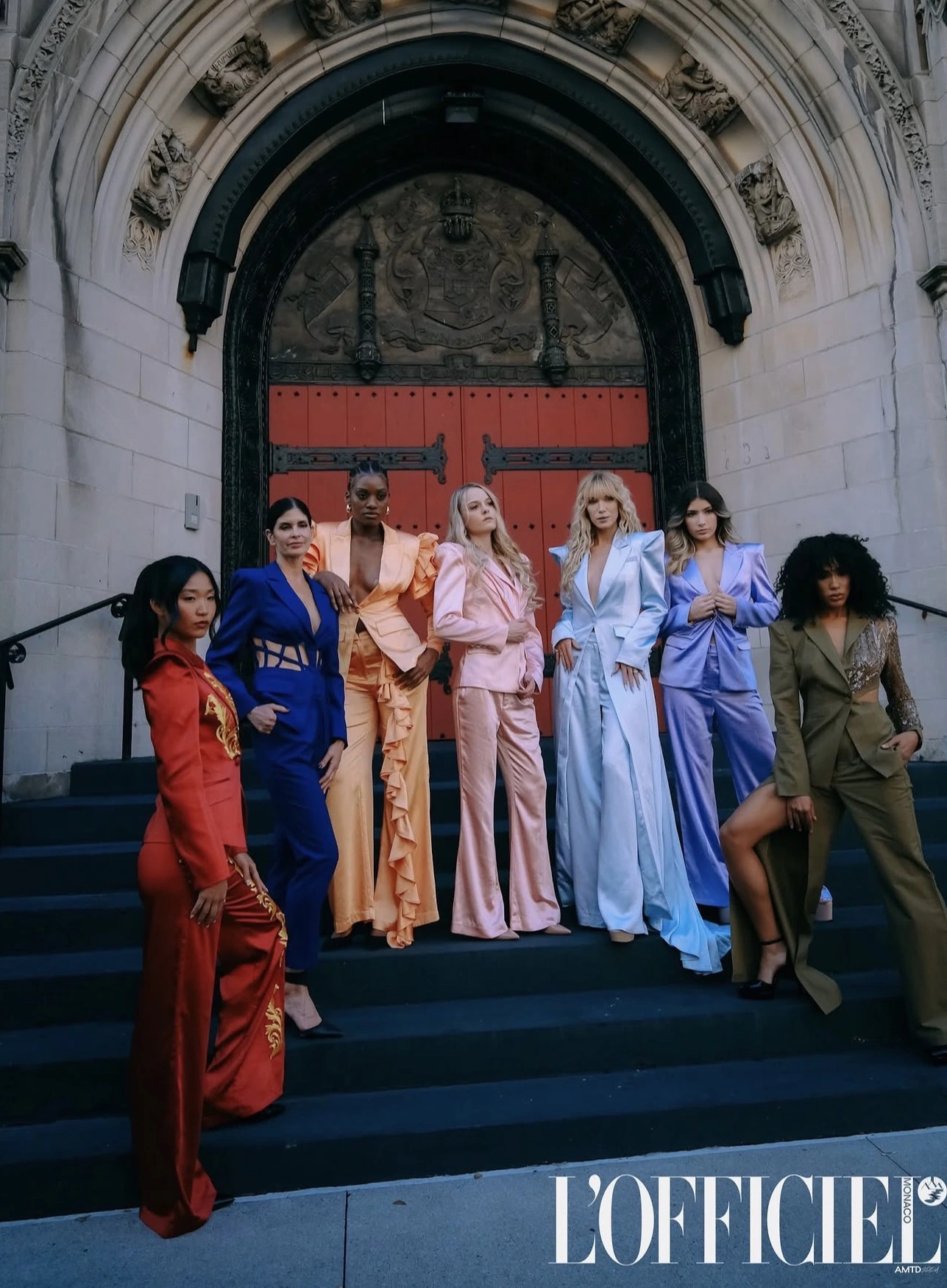 L’Officiel Monaco group fashion editorial for Unique Fashion Foundation in New York